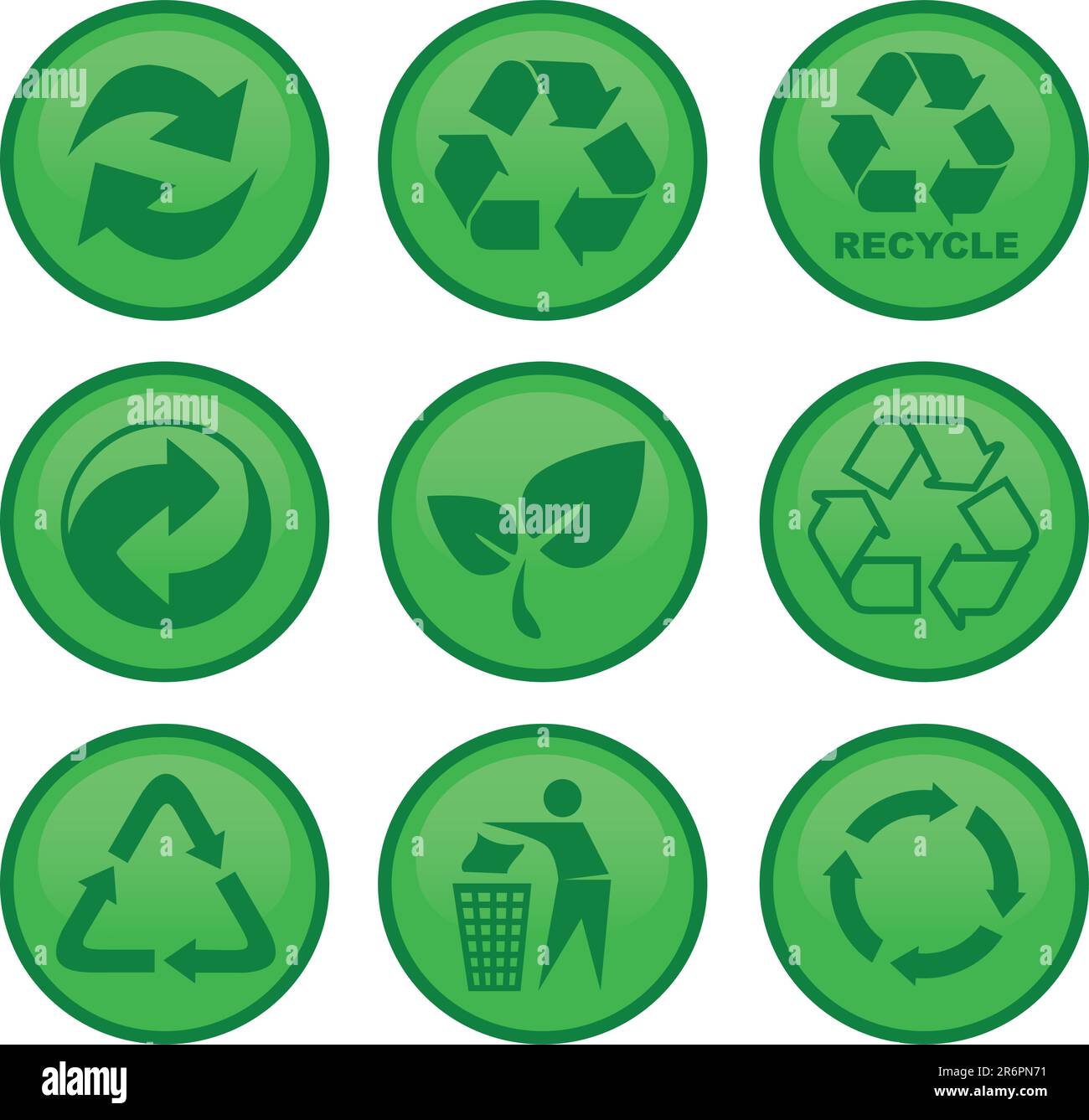 Ambiente e riciclare le icone Illustrazione Vettoriale