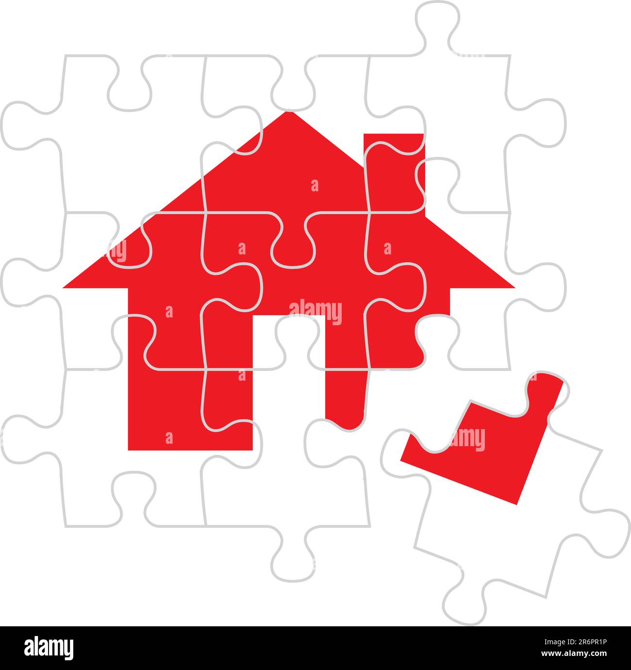 pezzi del puzzle, file vettoriale molto facile da modificare, singoli oggetti Illustrazione Vettoriale
