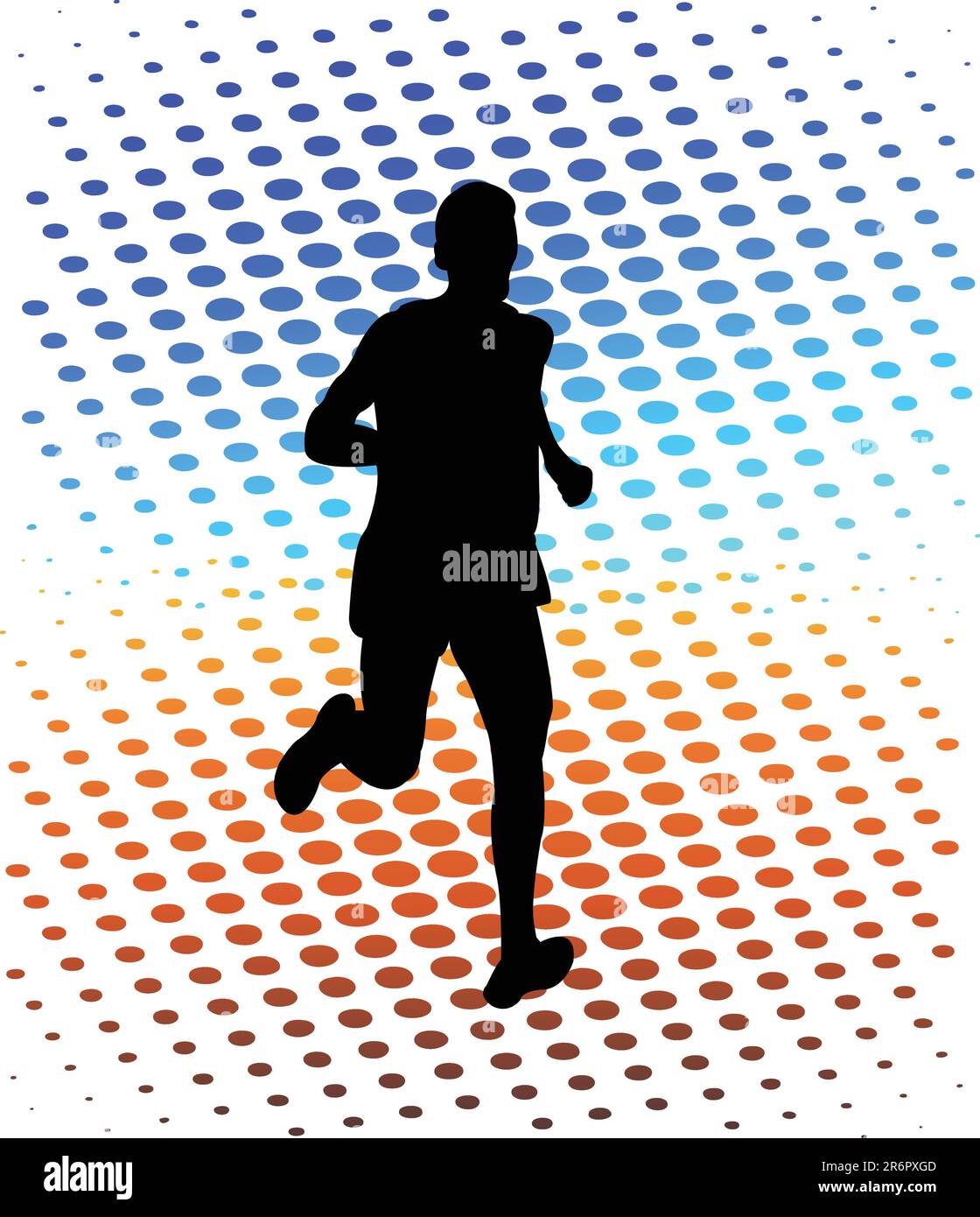 running man silhouette - vettoriale Illustrazione Vettoriale