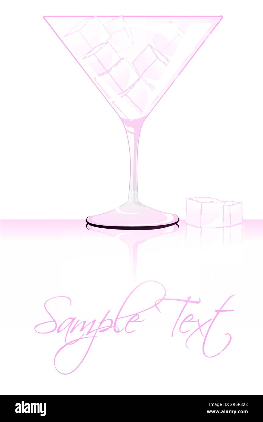 Illustrazione del bicchiere di vino su sfondo bianco Illustrazione Vettoriale