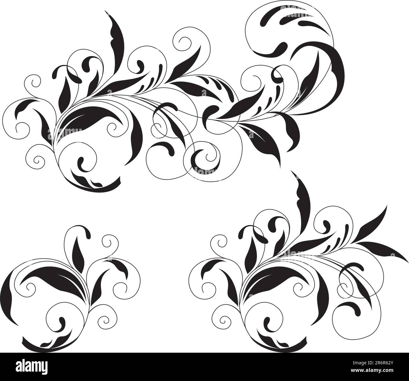 Ornamento bianco e nero. Illustrazione vettoriale. Illustrazione Vettoriale