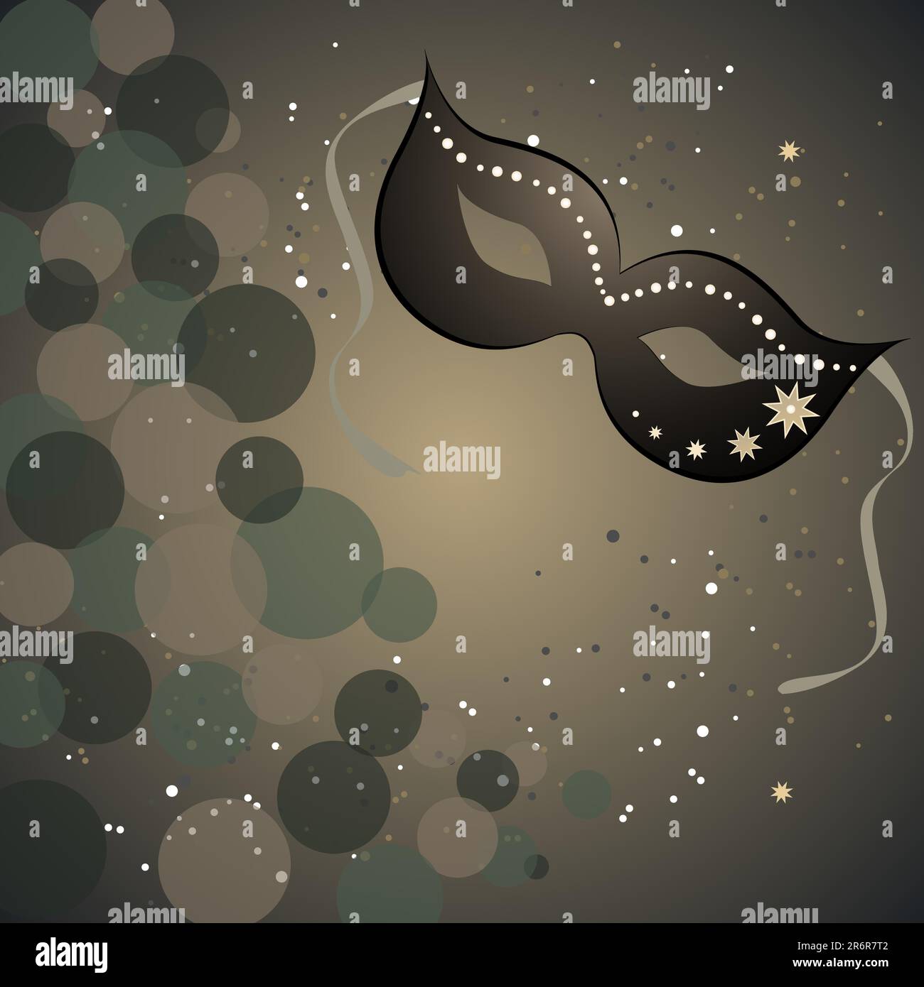 immagine vettoriale eps 10 di una maschera carnivale su sfondo astratto Illustrazione Vettoriale