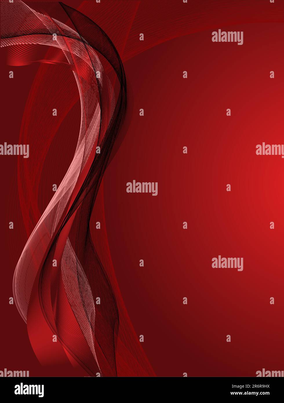 Rosso sfondo vettoriale con linee astratte e modello Illustrazione Vettoriale