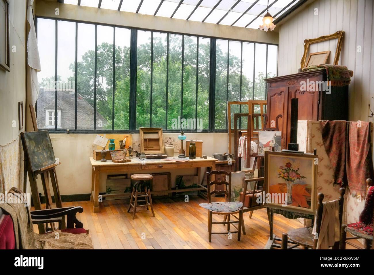 Parigi, Museo di Montmartre Atelier (Suzanne Valadon, Emile Bernard, Auguste Renoir) Foto Stock
