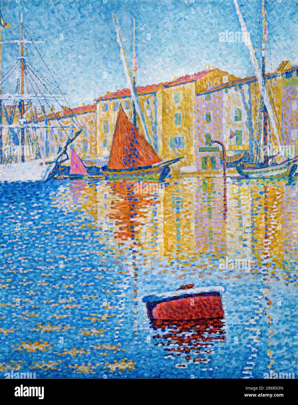 Paul Signac, il Buoy Rosso, Saint-Tropez, pittura in olio su tela, 1895 Foto Stock