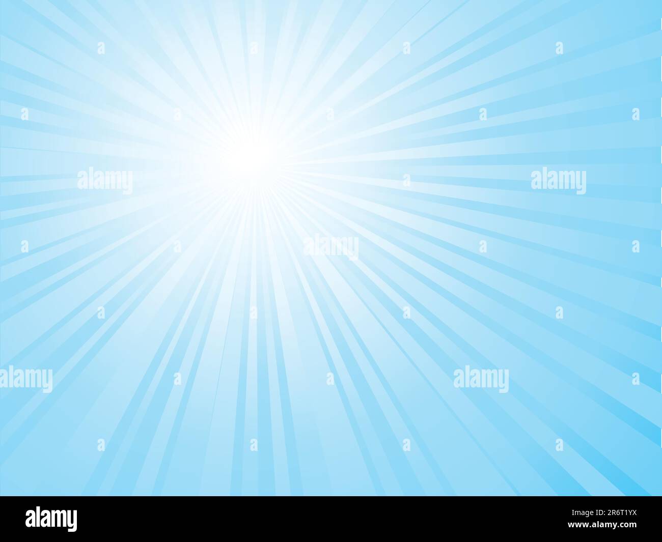 Sunburst sullo sfondo del cielo Illustrazione Vettoriale