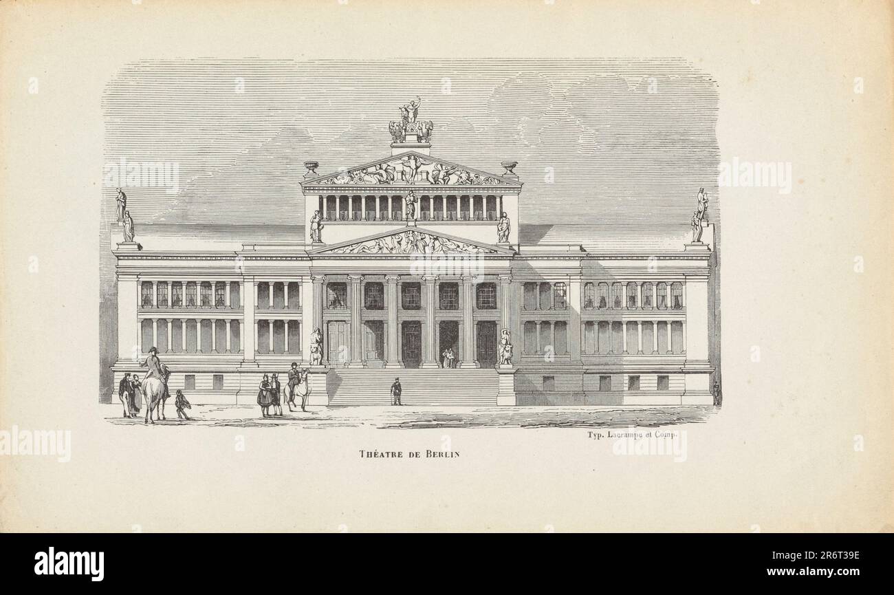 Schauspielhaus Berlino. Museo: COLLEZIONE PRIVATA. Autore: Charles Marville. Foto Stock