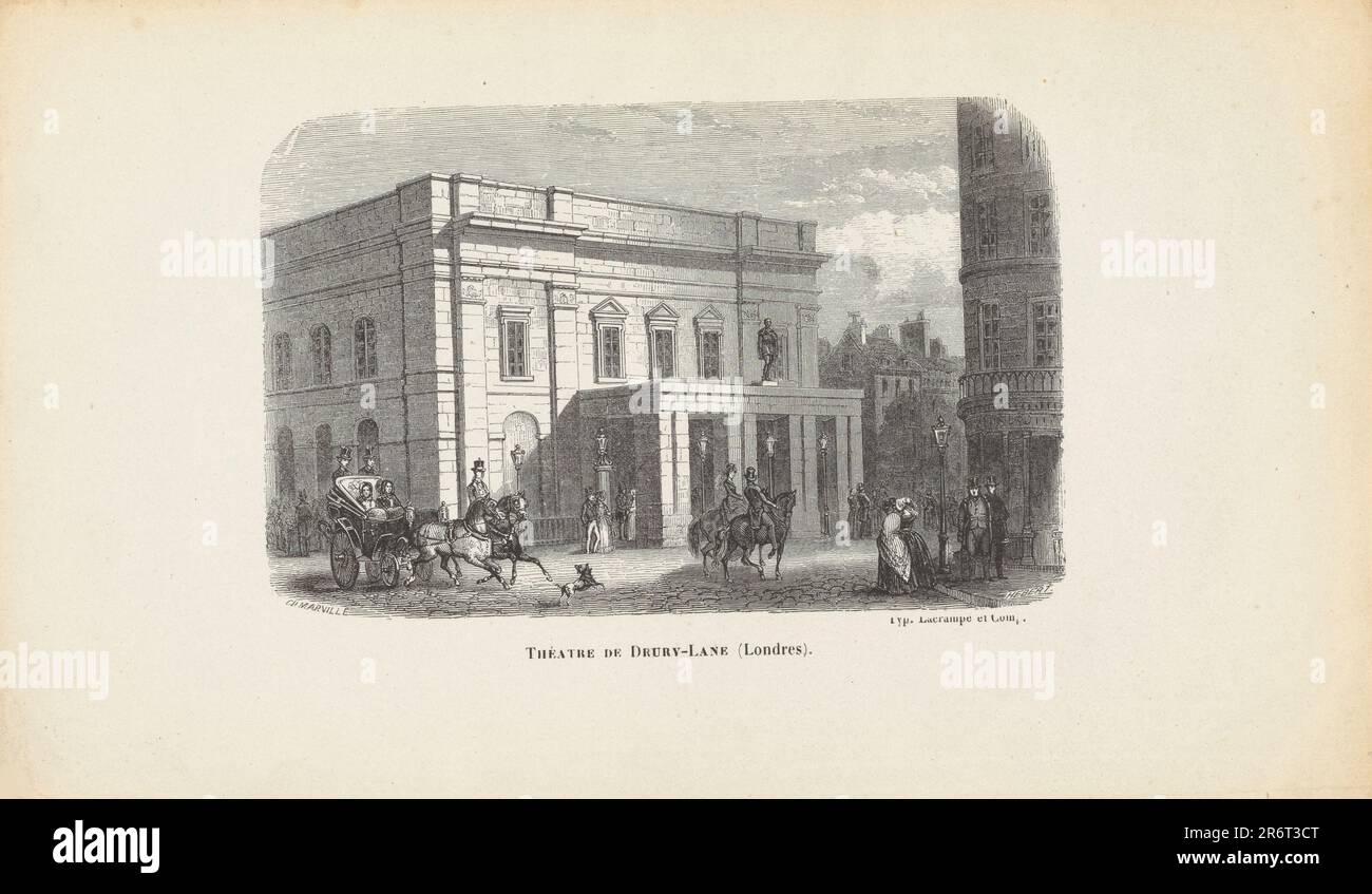 Teatro Royal Drury Lane, Londra. Museo: COLLEZIONE PRIVATA. Autore: Charles Marville. Foto Stock