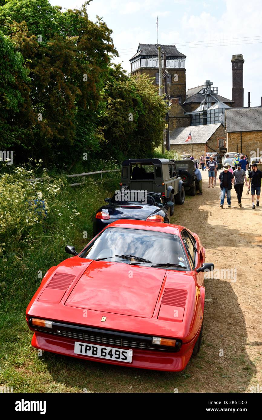 Hook Norton Brewery, Cotswolds, Regno Unito. 11th giugno 2023. Ferrari Sports Car on Static Display 11th giugno 2023. Credit: MELVIN GREEN/Alamy Live News Foto Stock