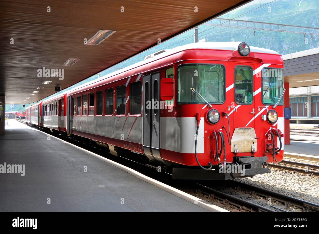 MGB, Matterhorn-Gotthard Railway Foto Stock