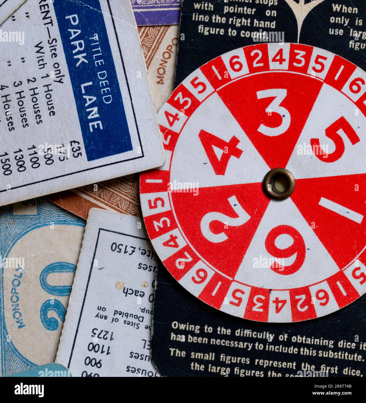 Vintage Monopoly gioco da tavolo, realizzato da Waddington's di Londra e Leeds durante la seconda guerra mondiale Foto Stock