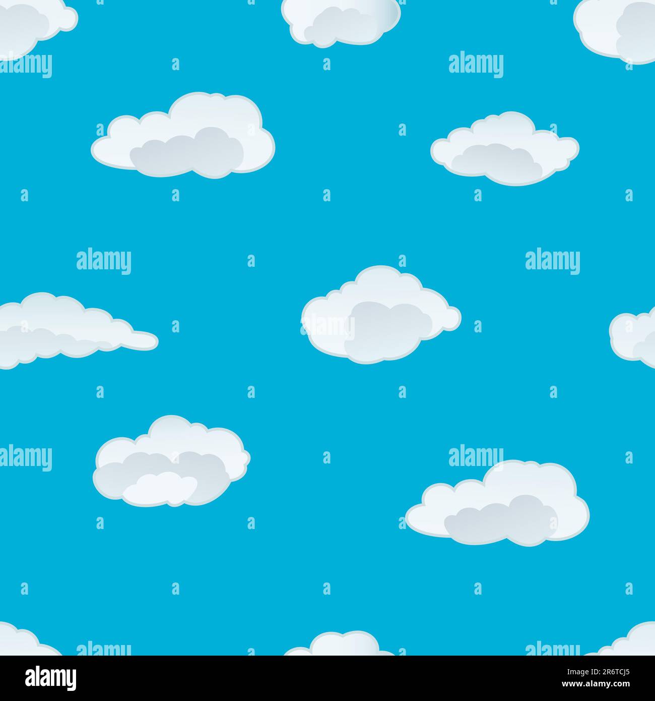 Vettore senza giunture nuvole sfondo. Per facile rendere seamless pattern appena trascinare tutti i gruppo nella barra di campioni e di utilizzarlo per il riempimento di tutti i contorni. Illustrazione Vettoriale