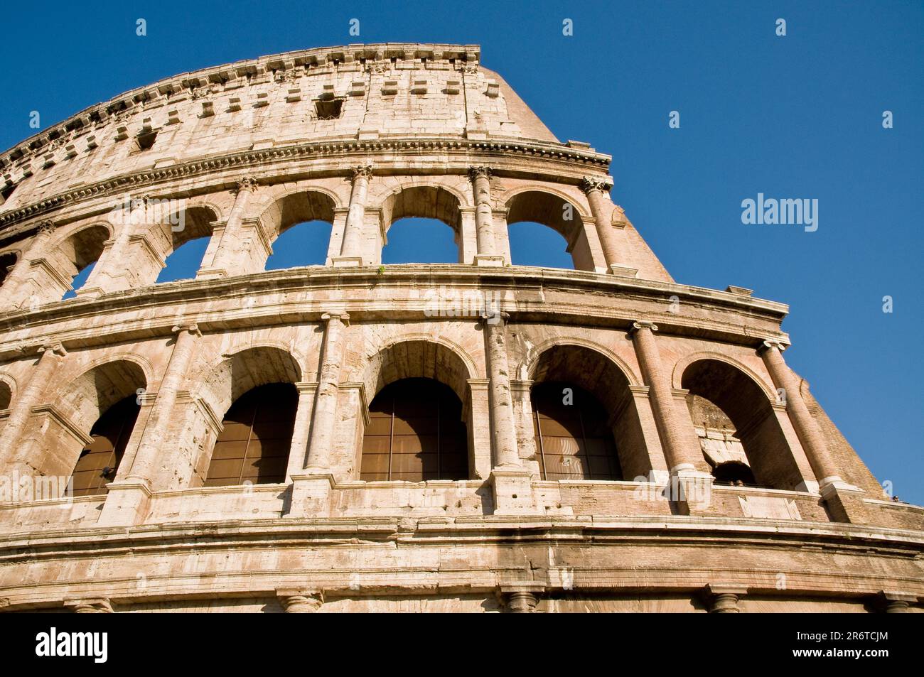 Antico anfiteatro colosseo nell'antica roma Foto Stock