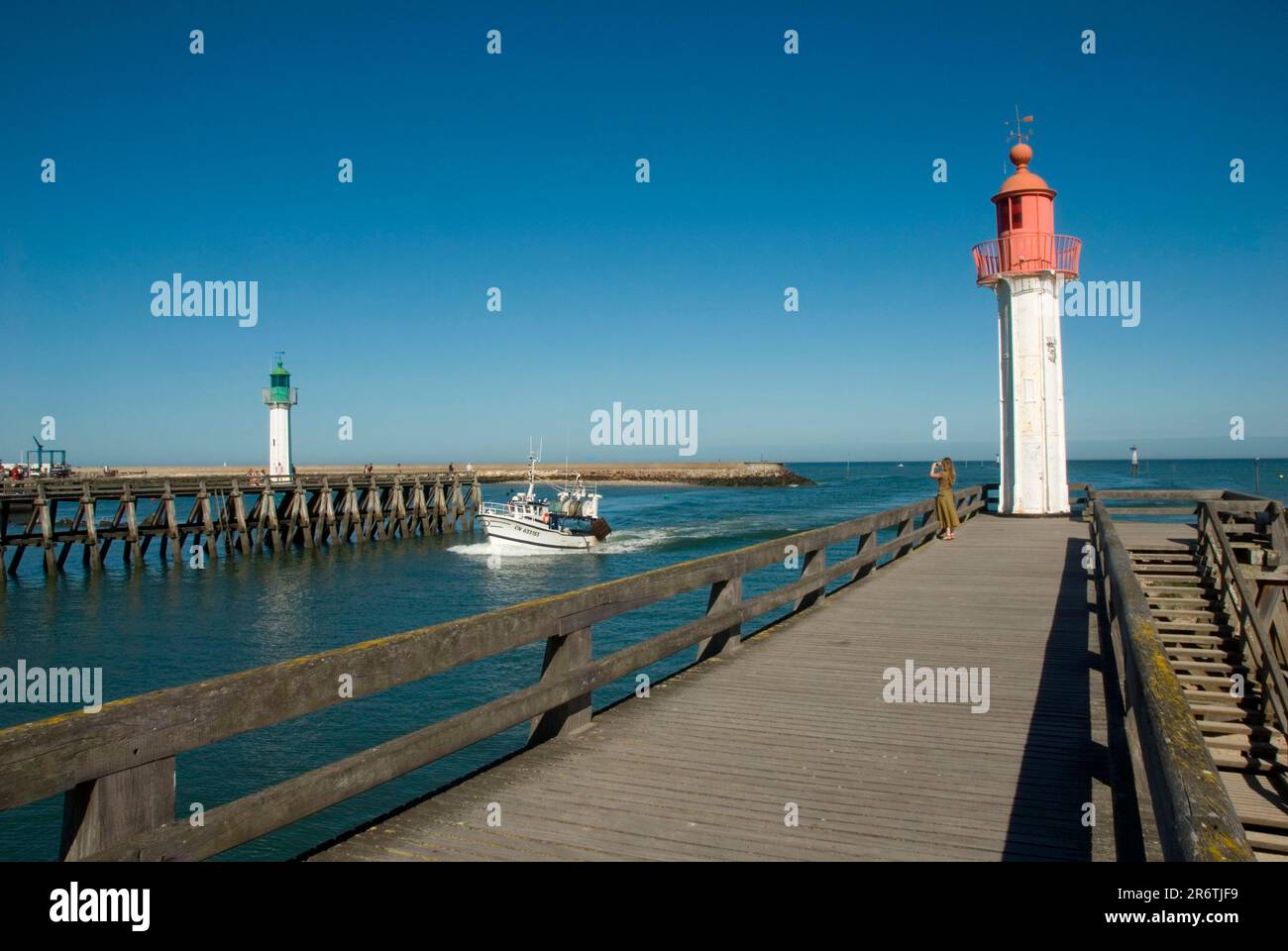 Fari, Trouville, Normandia, Francia Foto Stock