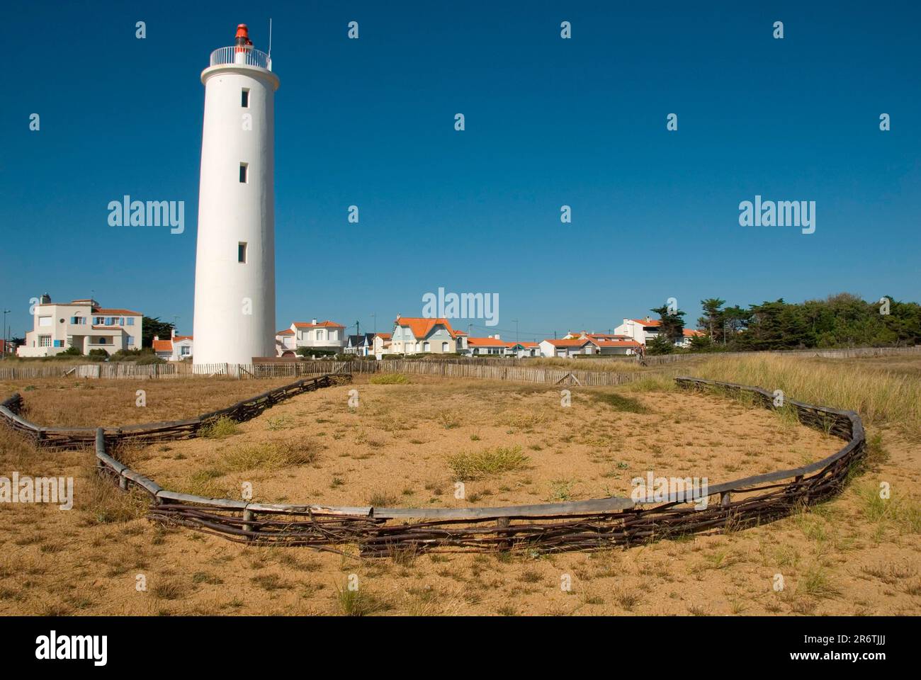 Faro, Feu Grosse Terre, Saint-Gilles-Croix-de-vie, Saint Hilaire de Riez, Poitou-Vendee, Charente-Maritime, Francia Foto Stock
