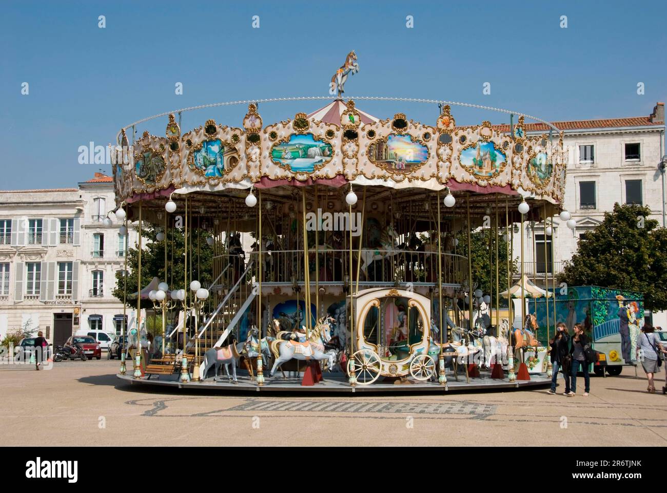 Carousel, la Rochelle, Charente-Maritime, Poitou-Vendee, Francia Foto Stock