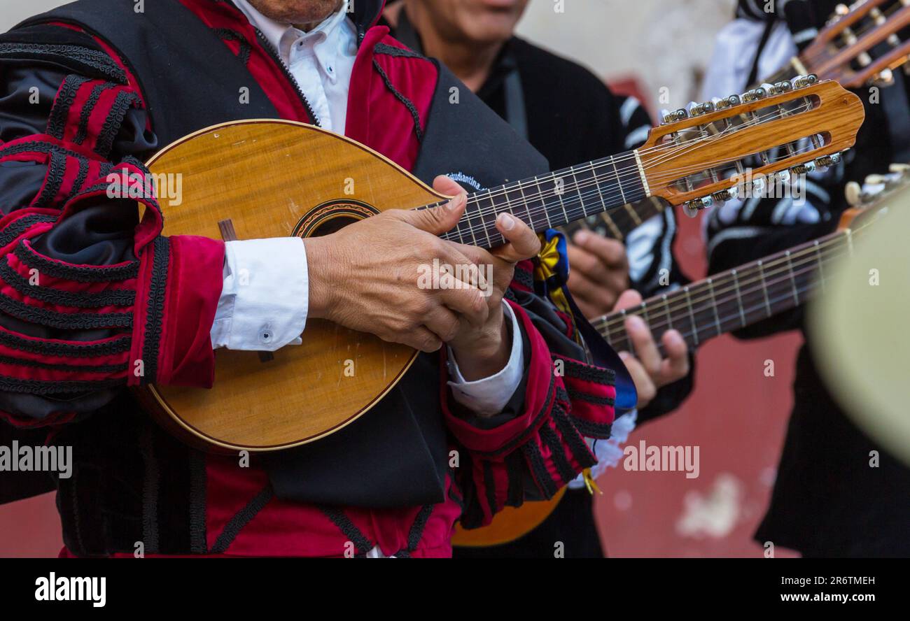 Musicisti messicani mariachi sulla strada del Messico, storica città di Guanajuato Foto Stock