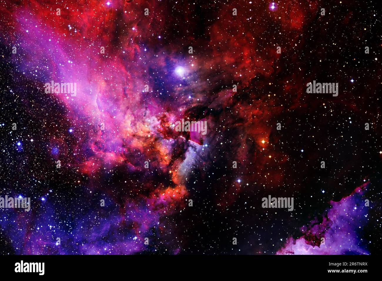 Spazio esterno art. Starfield. Nebulose impressionanti. Elementi di questa immagine forniti dalla NASA Foto Stock