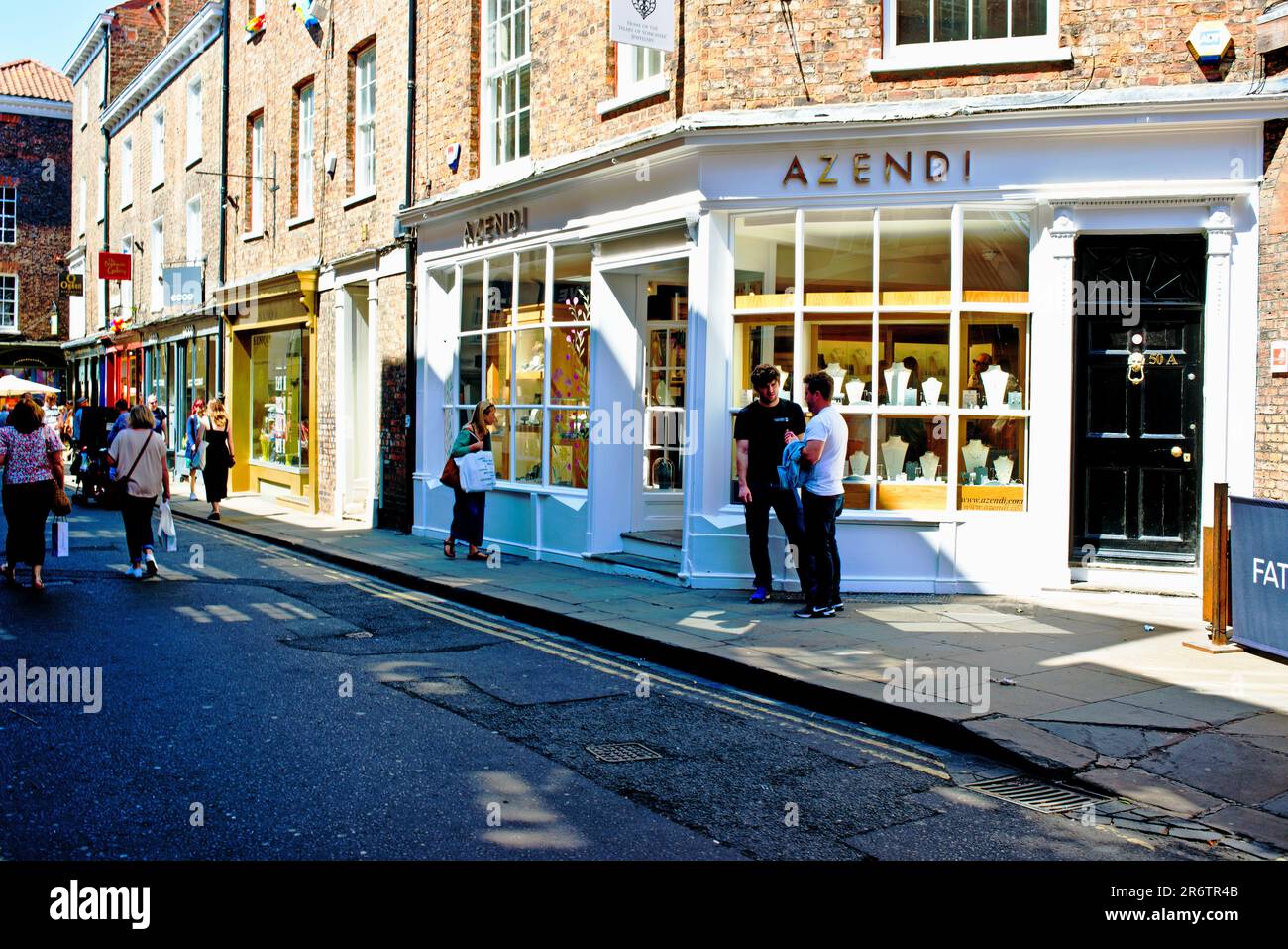 Azendi, Low Petergate, York, Yorkshire, Inghilterra Foto Stock