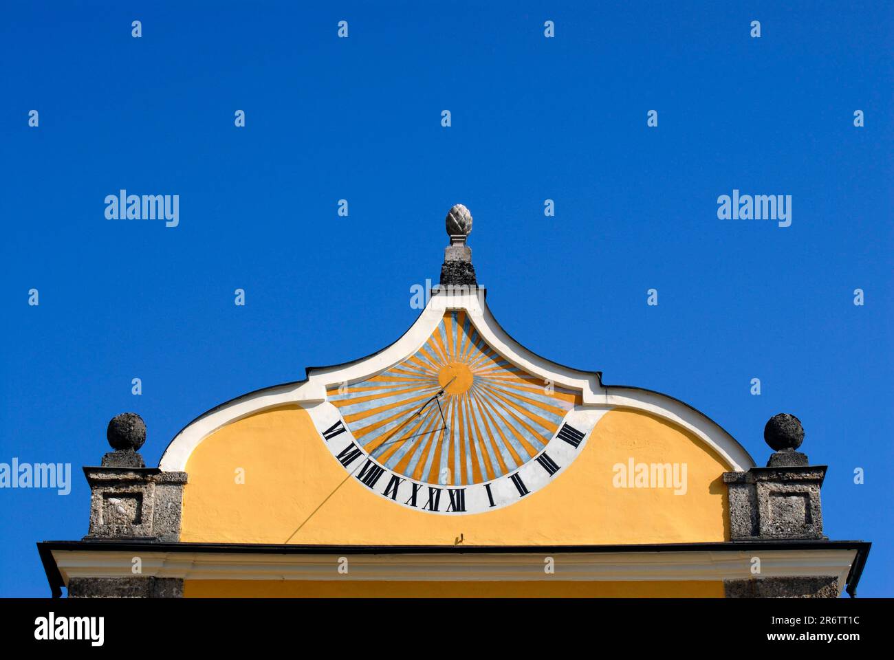 Sundial, Hellbrunn Palace, Salisburgo, Austria Foto Stock