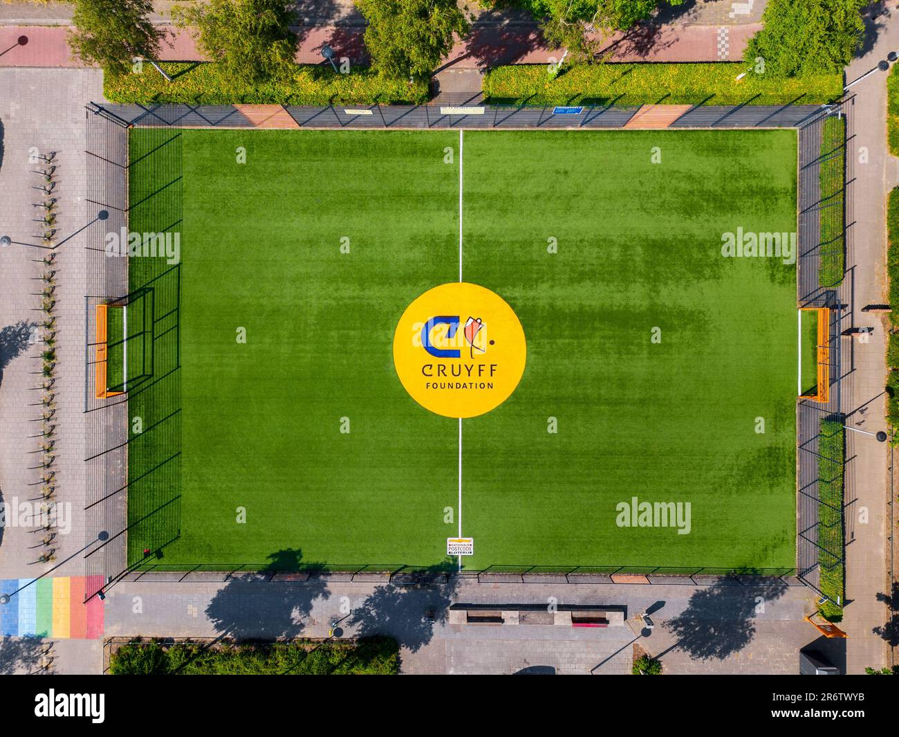 Vista aerea sulla corte di Johan Cruyff in Alkmaar Paesi Bassi Foto Stock
