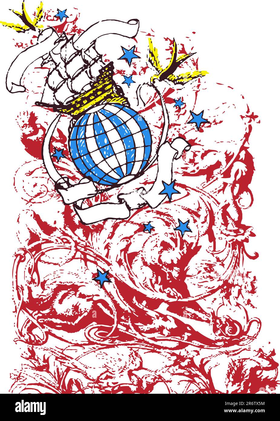 Illustrazione di movimento a terra Illustrazione Vettoriale