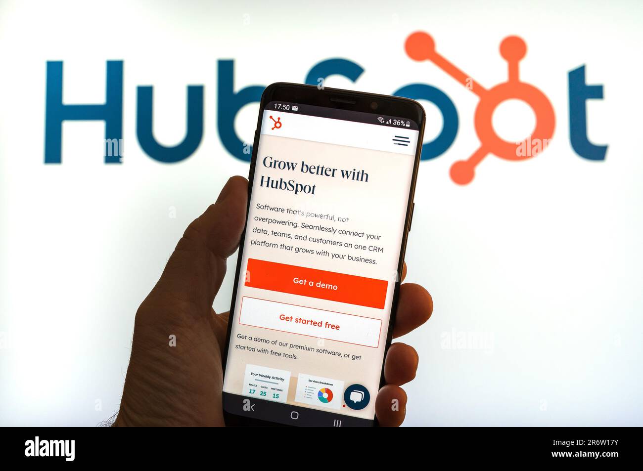 Hubbspot - sviluppatore e rivenditore di prodotti software per il marketing, le vendite e il servizio clienti in entrata Foto Stock