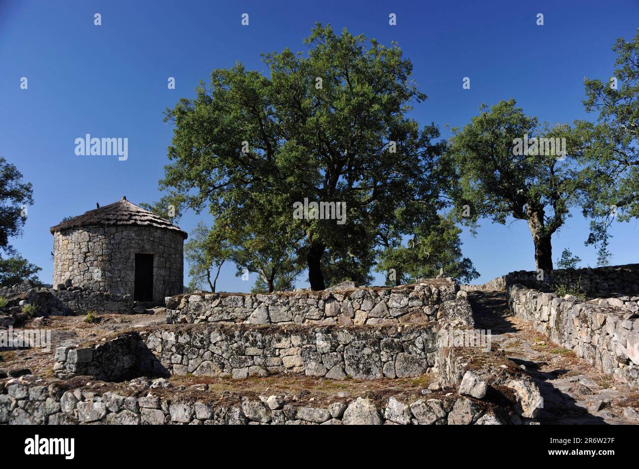 Citania de Briteiros, città in rovina dei Celtiberiani, Braga, Portogallo, sito archeologico, scavi Foto Stock