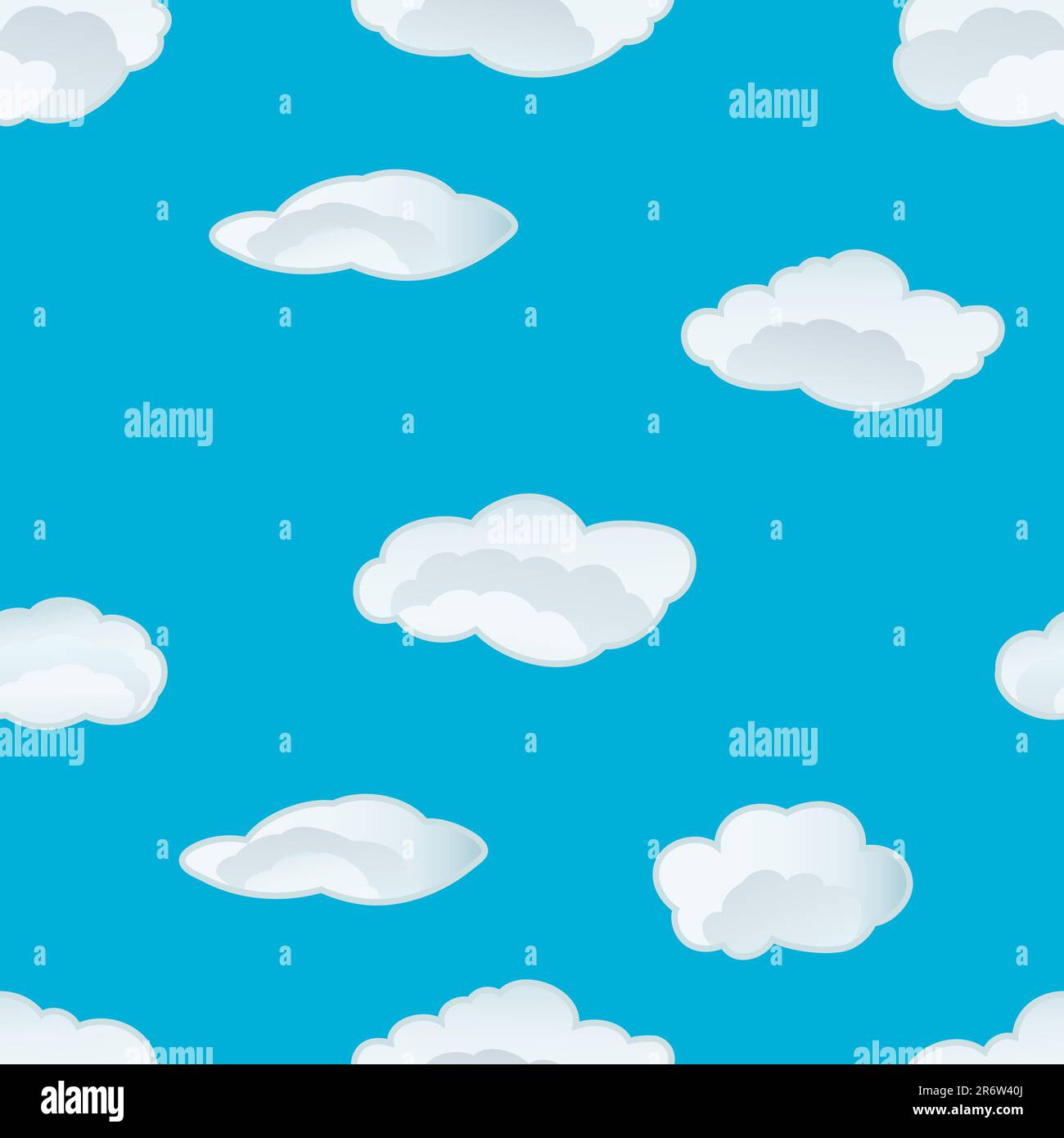 Vettore senza giunture nuvole sfondo. Per facile rendere seamless pattern appena trascinare tutti i gruppo nella barra di campioni e di utilizzarlo per il riempimento di tutti i contorni. Illustrazione Vettoriale