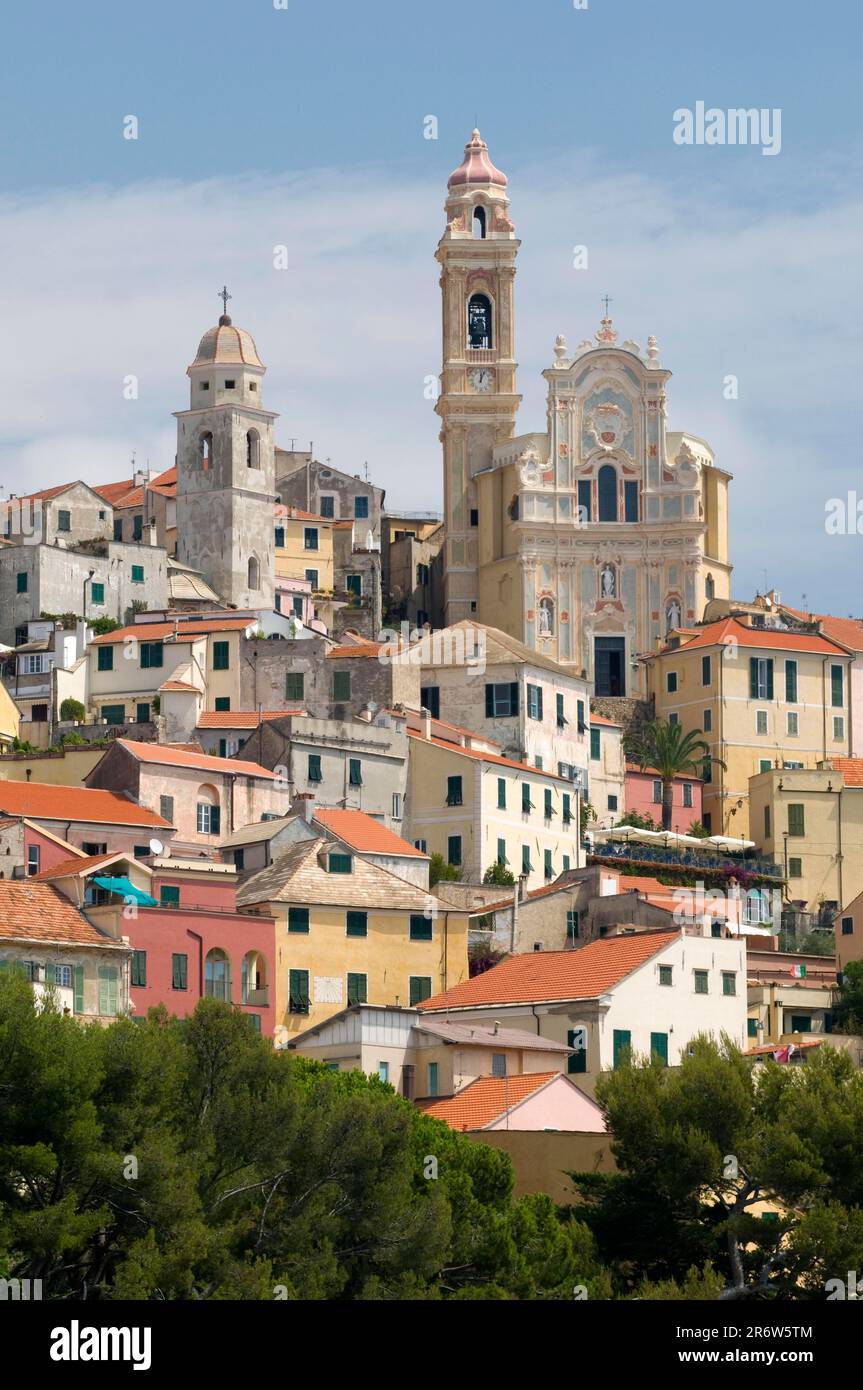 Chiesa di San Giovanni Battista, Città Vecchia, Cervo, Riviera Italiana, Liguria, Italia Foto Stock