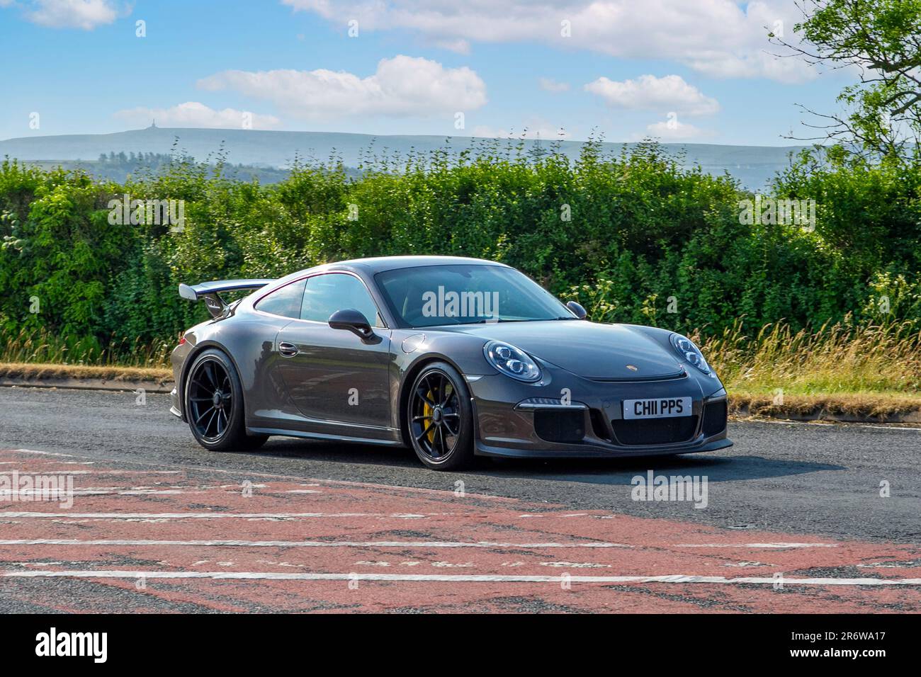 2014 Porsche 911 GT3 S-A marrone al Classic & Performance Motor Show all'Hoghton Tower, Regno Unito Foto Stock
