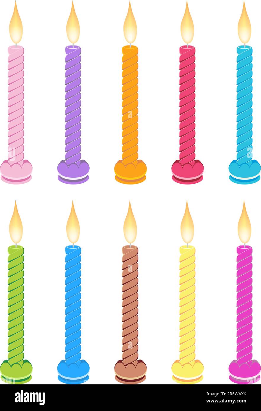 Candeline Per Torta Di Compleanno Lisce E A Spirale Colore Nero, Confezione Da 24 Pezzi, Altezza 6,3 Cm