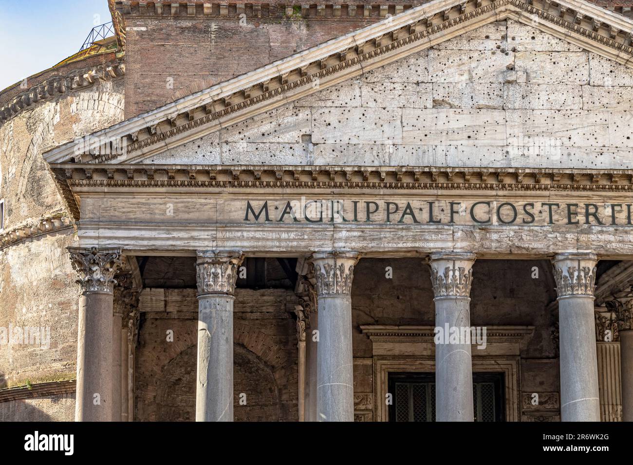 Il Pantheon, Roma, Tempio degli dei Romani situato in Piazza della rotonda, Roma, Italia Foto Stock