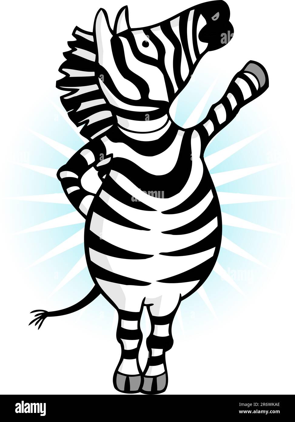 Immagine di una zebra amichevole. Illustrazione Vettoriale