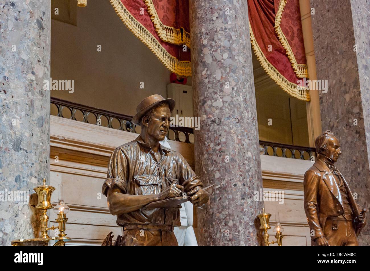 Statua del Dr Norman Borlaug, National Statuario Hall Collection, edificio del Campidoglio degli Stati Uniti Washington DC USA Foto Stock