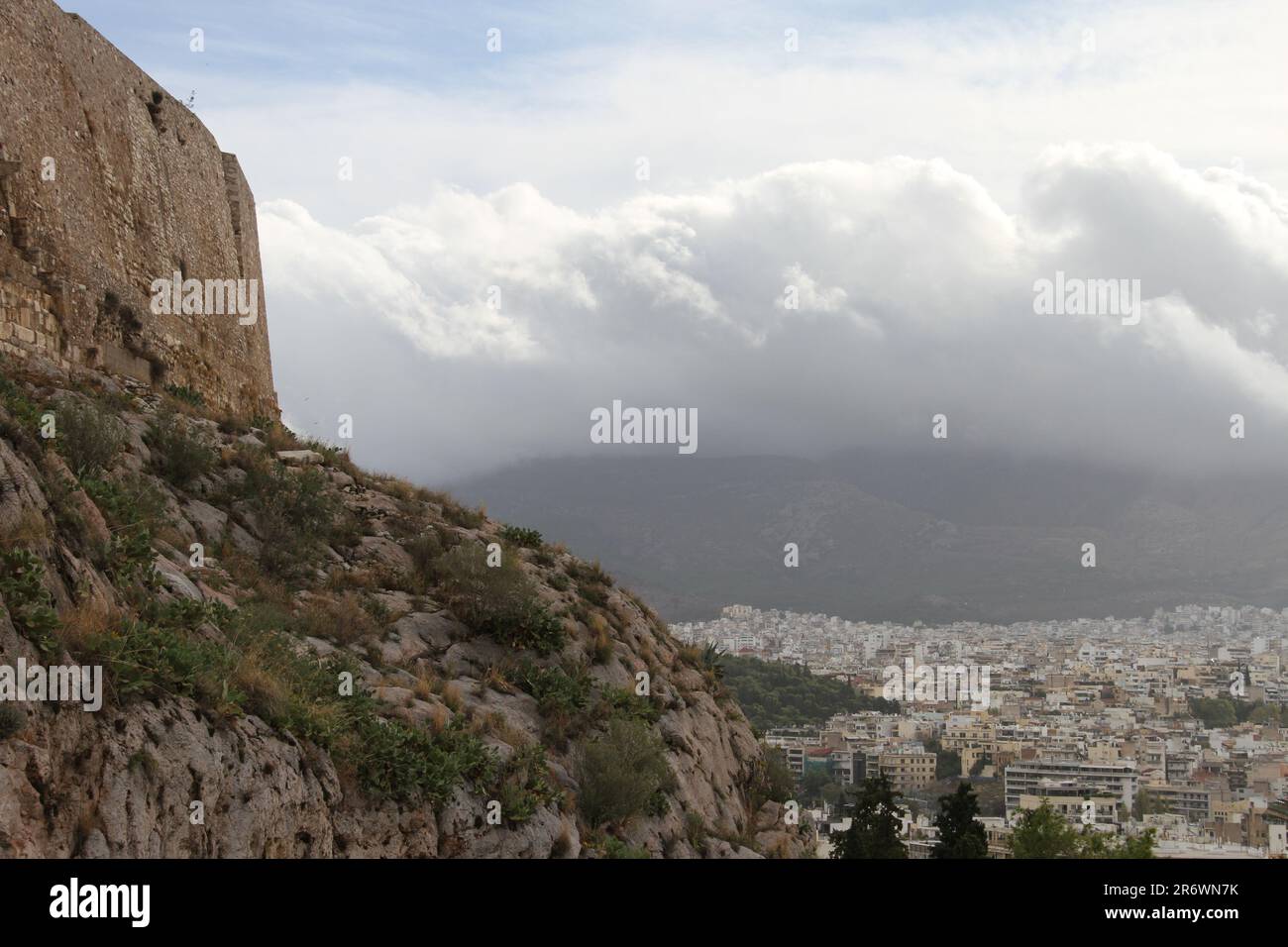 Vista sull'Acropoli, Atene, Grecia Foto Stock