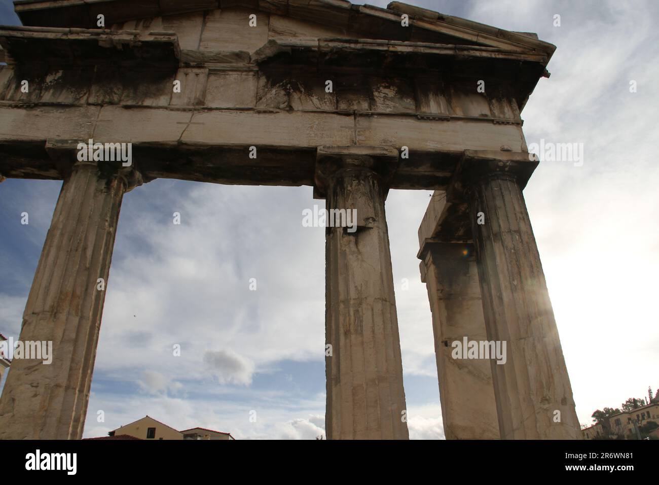 Vista sull'Acropoli, Atene, Grecia Foto Stock