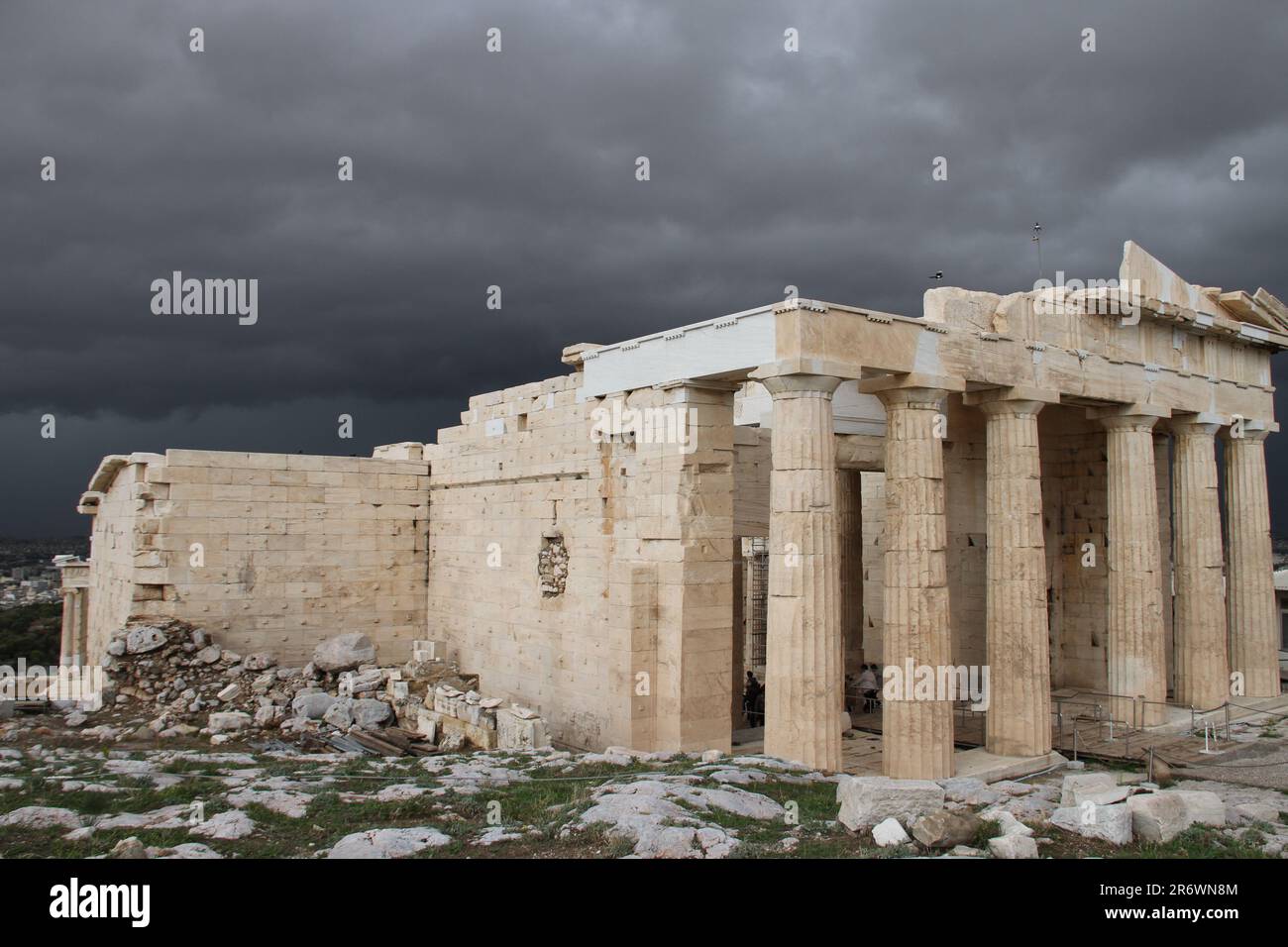 Vista sull'Acropoli, Atene, Grecia Foto Stock