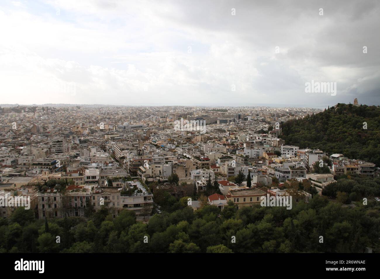 Vista sull'Acropoli, Atene, Grecia Foto Stock