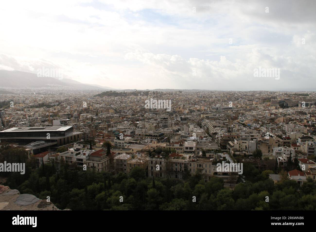 Vista sull'Acropoli, Atene, Grecia Foto Stock