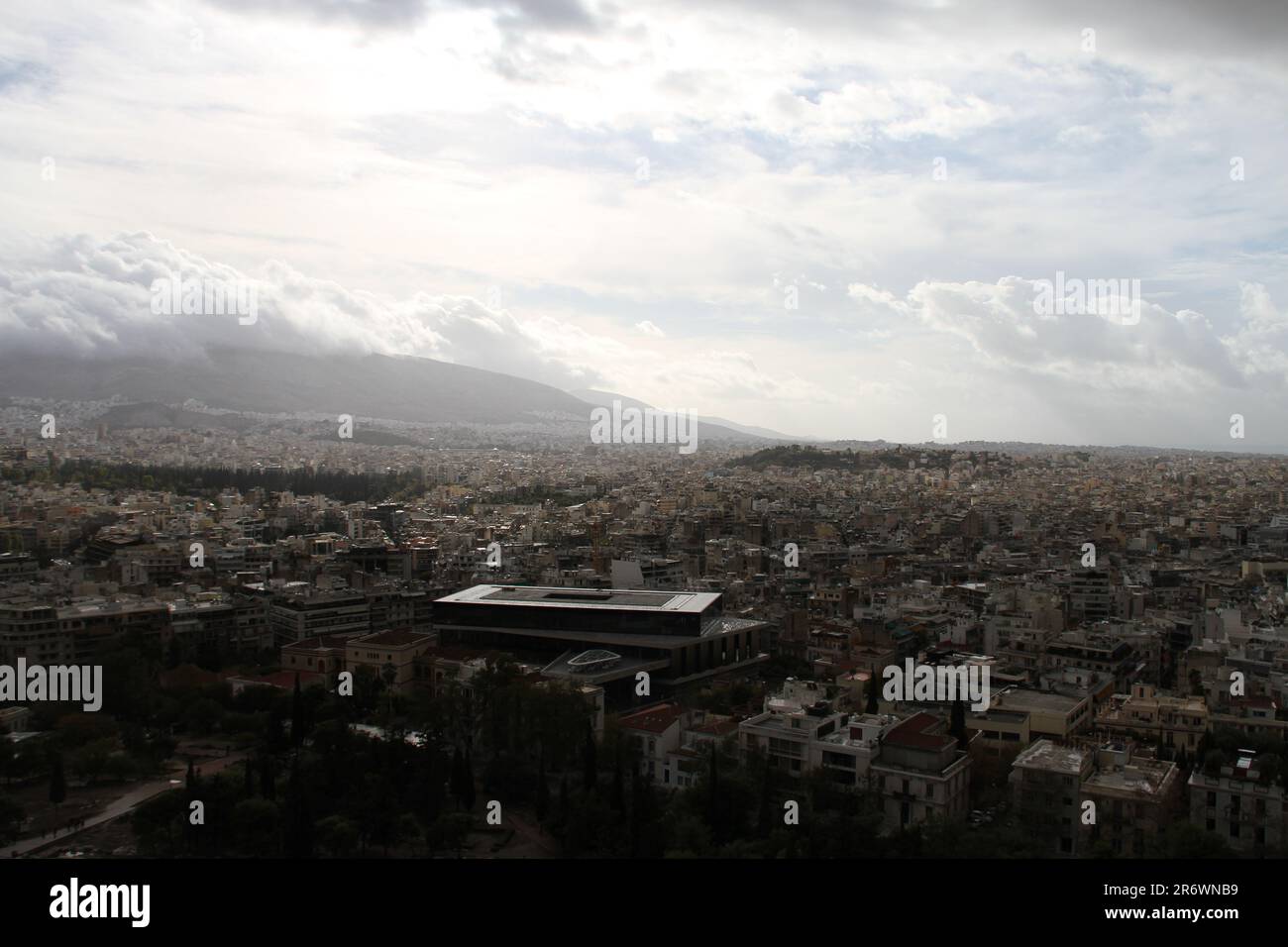 Vista sull'Acropoli, Atene, Grecia Foto Stock