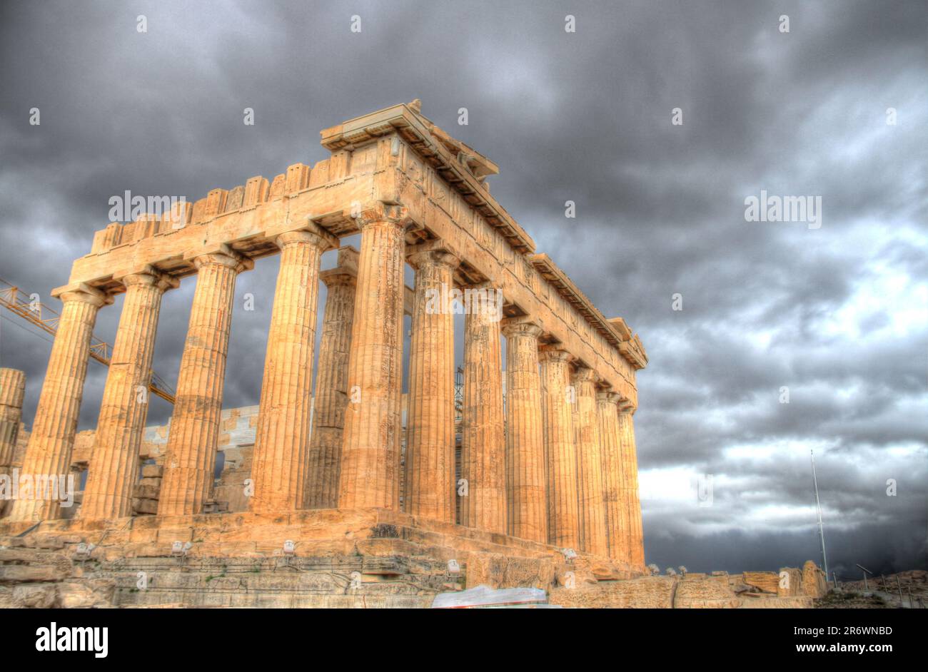 Vista sull'Acropoli, Atene, Grecia Foto Stock
