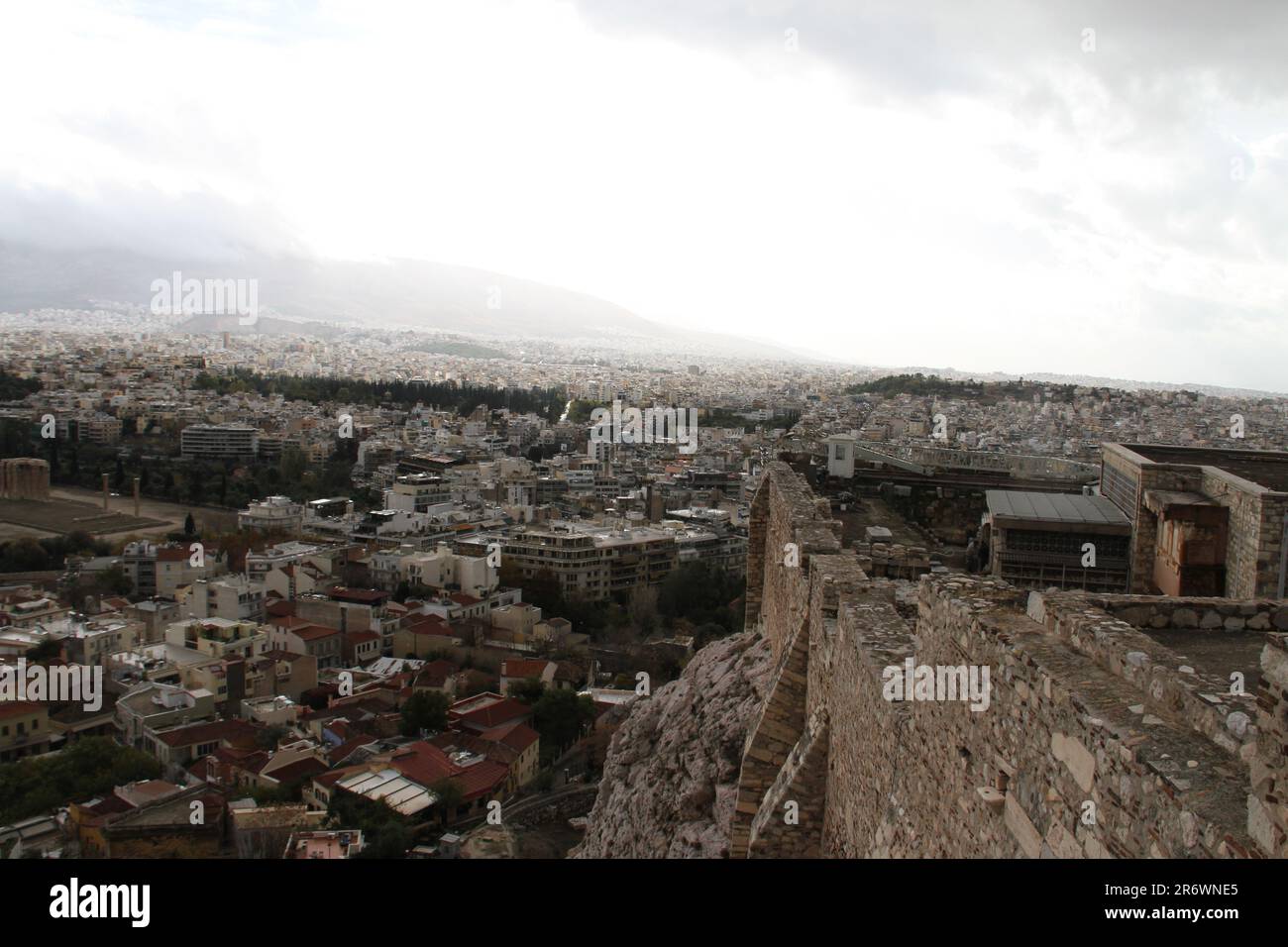 Vista sull'Acropoli, Atene, Grecia Foto Stock