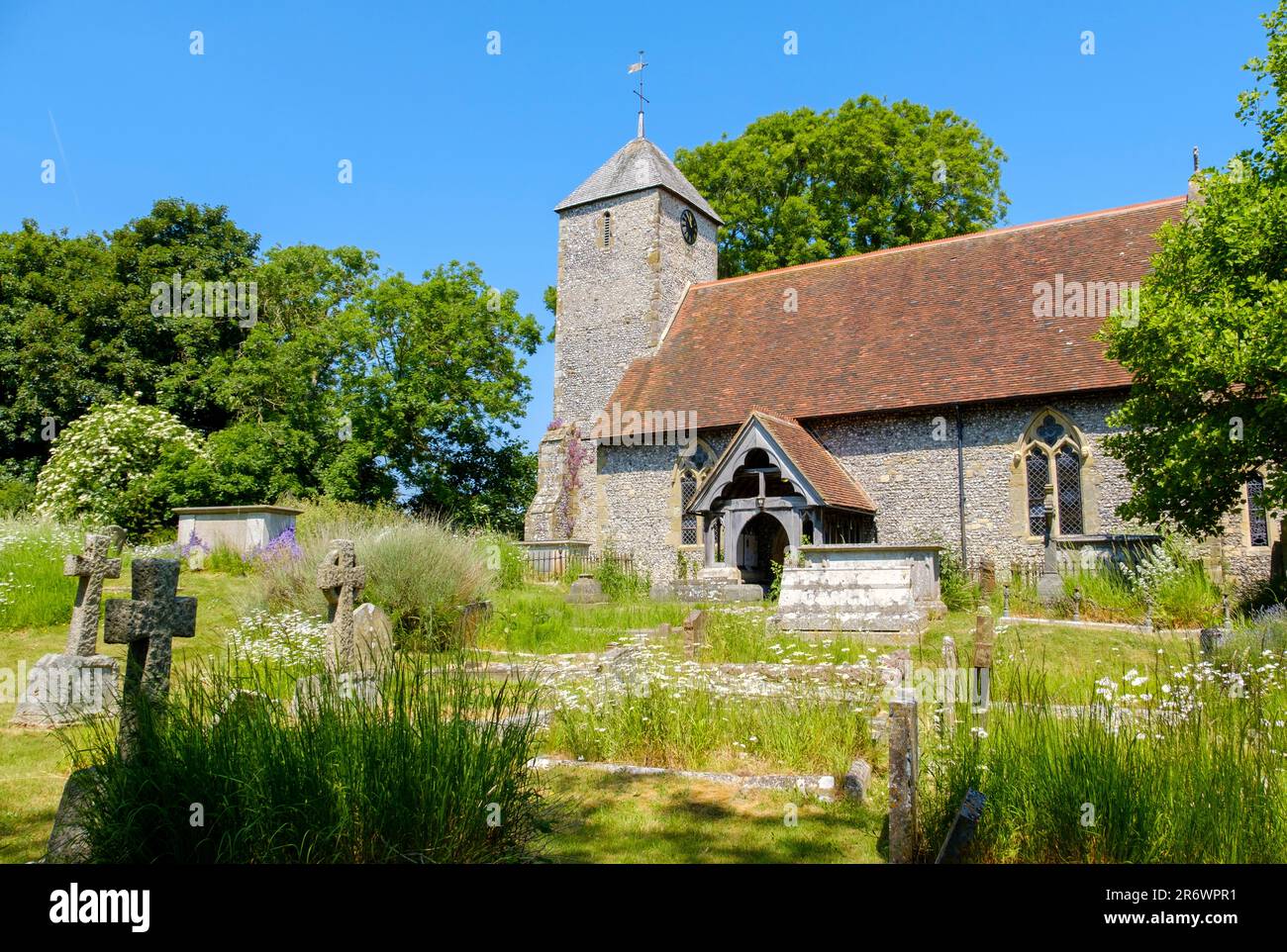 St Pancras Church, Kingston, South Downs, East Sussex, Regno Unito Foto Stock