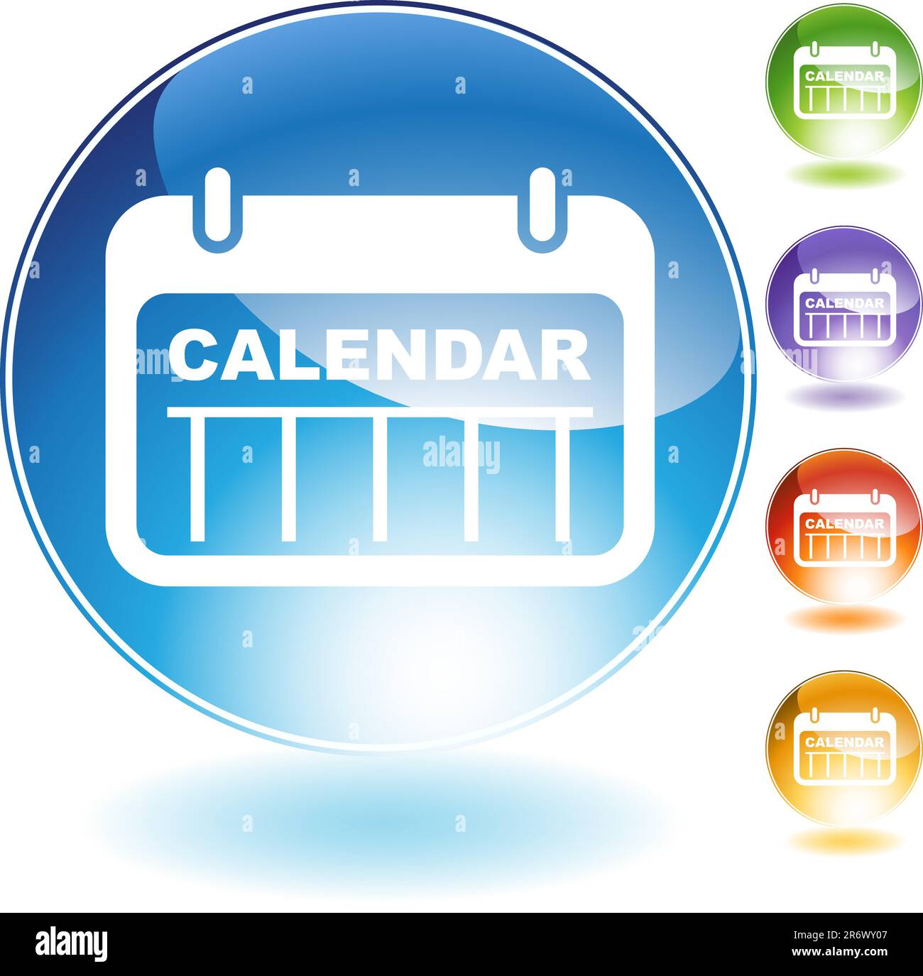 Calendario data isolato su uno sfondo bianco. Illustrazione Vettoriale