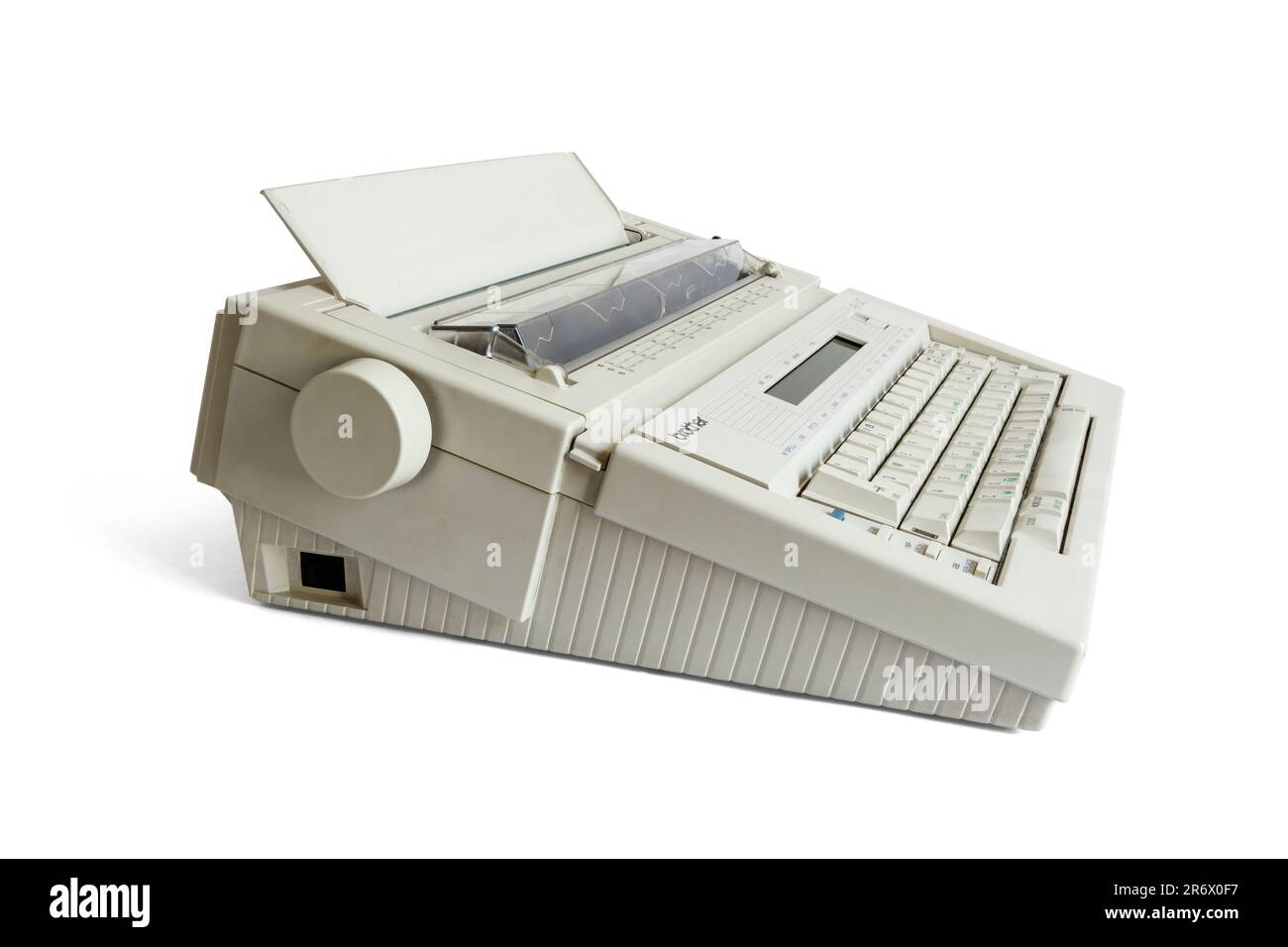 Brother AX-140 Electric Word-Processing Typewriter, isolato su sfondo bianco, UK Foto Stock