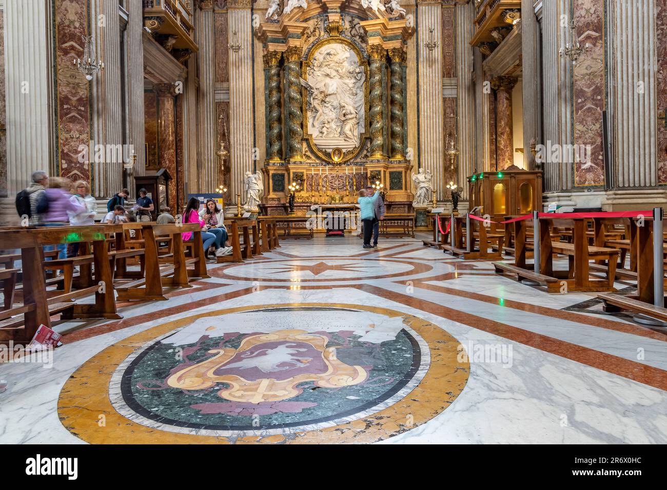 L'interno della Chiesa di S.. Ignazio di Loyola, Roma, Italia Foto Stock