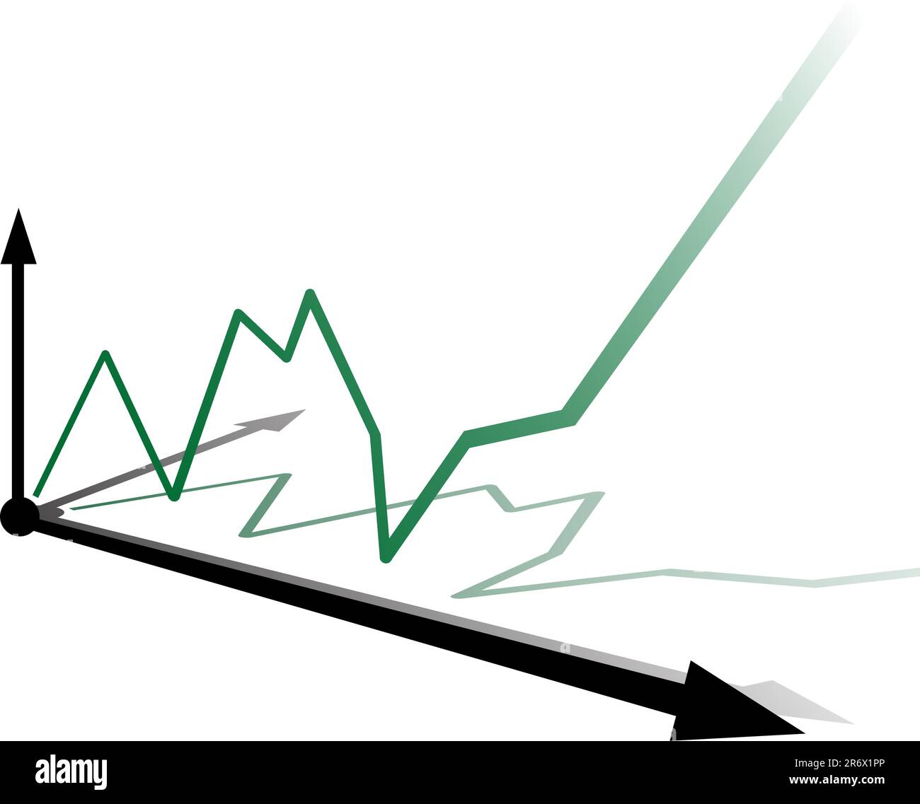 Grafico in economia- business Illustrazione Vettoriale