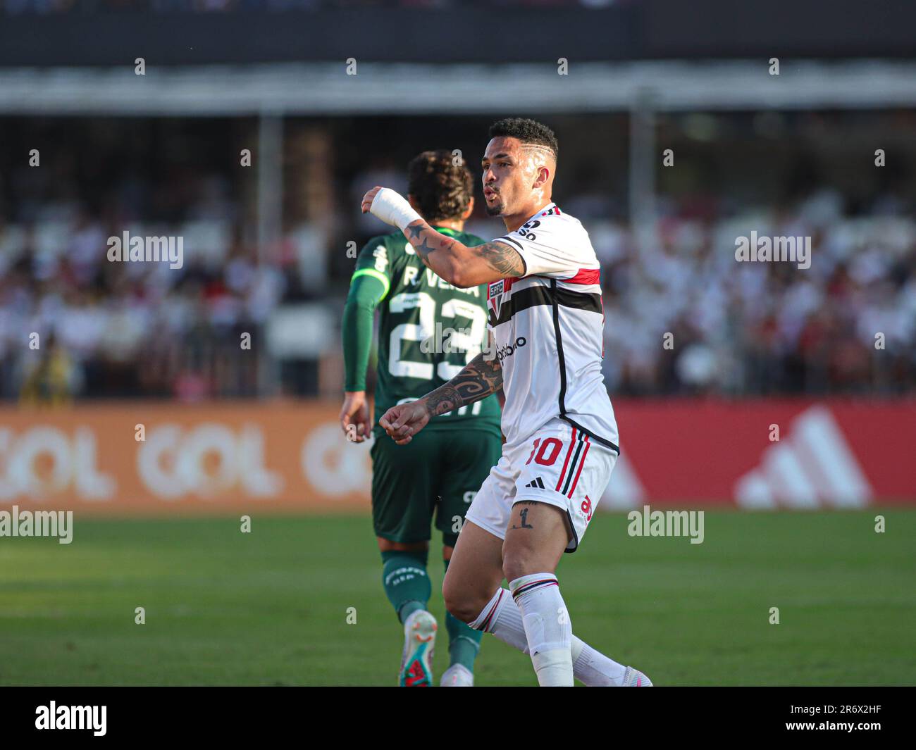 San Paolo, Brasile. 11th giugno, 2023. Luciano di Sao Paulo, durante la partita tra Sao Paulo e Palmeiras, per la serie brasiliana A 2023, allo Stadio Morumbi, a Sao Paulo il 11 giugno. Foto: Wanderson Oliveira/DiaEsportivo/Alamy Live News Credit: DiaEsportivo/Alamy Live News Foto Stock