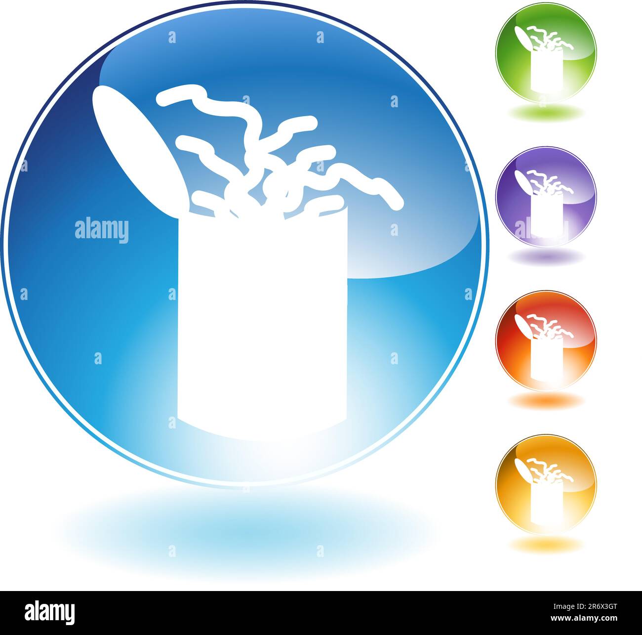 Worm può icona di cristallo isolate su uno sfondo bianco. Illustrazione Vettoriale Worm può icona di cristallo isolate su uno sfondo bianco. Illustrazione Vettoriale